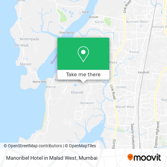 Manoribel Hotel in Malad West map