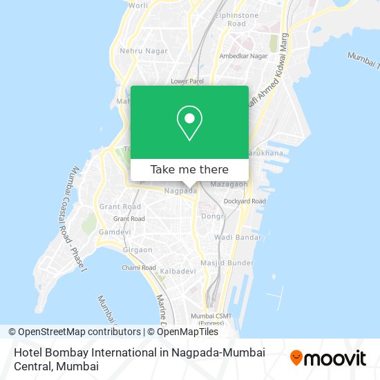 Hotel Bombay International in Nagpada-Mumbai Central map