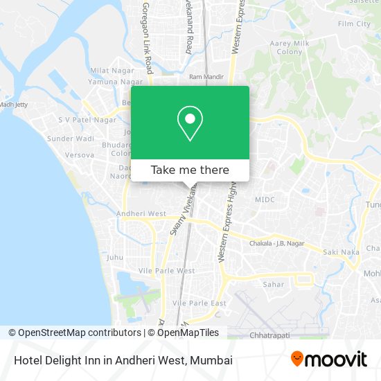 Hotel Delight Inn in Andheri West map