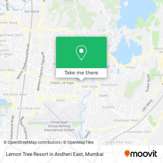 Lemon Tree Resort in Andheri East map