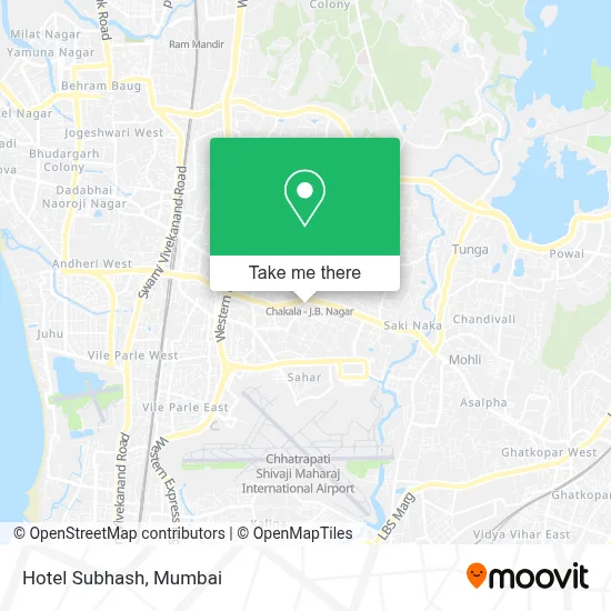Hotel Subhash map