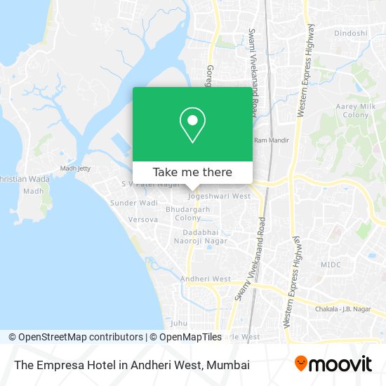 The Empresa Hotel in Andheri West map