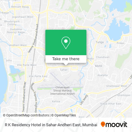 R K Residency Hotel in Sahar-Andheri East map