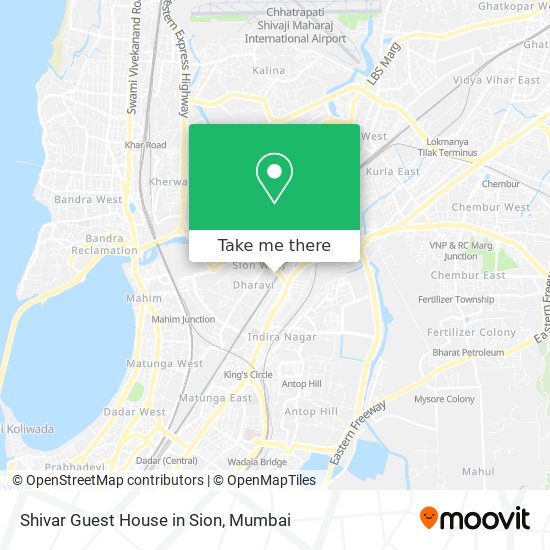 Shivar Guest House in Sion map