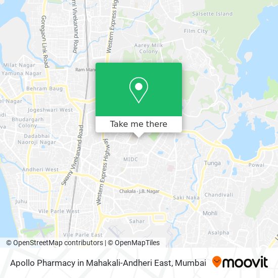 Apollo Pharmacy in Mahakali-Andheri East map