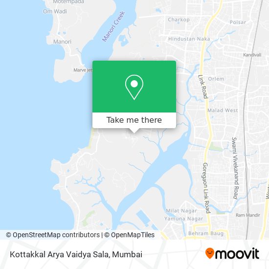 Kottakkal Arya Vaidya Sala map