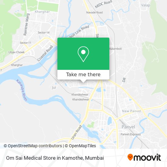 Om Sai Medical Store in Kamothe map