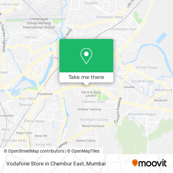 Vodafone Store in Chembur East map