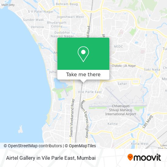 Airtel Gallery in Vile Parle East map