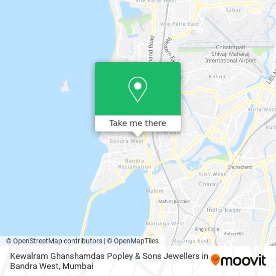 Kewalram Ghanshamdas Popley & Sons Jewellers in Bandra West map
