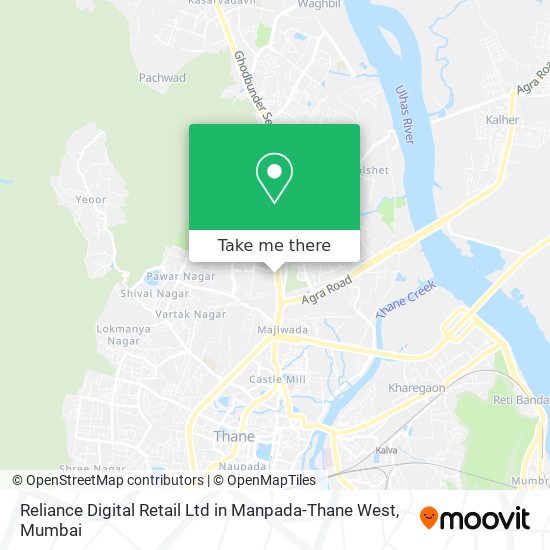 Reliance Digital Retail Ltd in Manpada-Thane West map