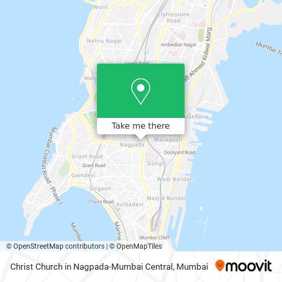 Christ Church in Nagpada-Mumbai Central map