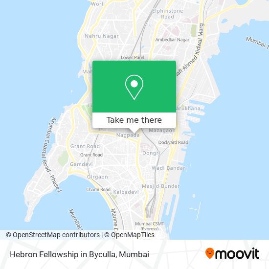 Hebron Fellowship in Byculla map