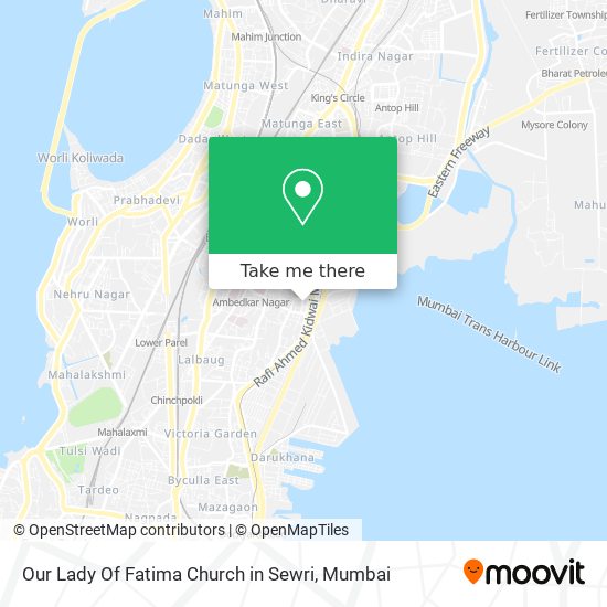 Our Lady Of Fatima Church in Sewri map