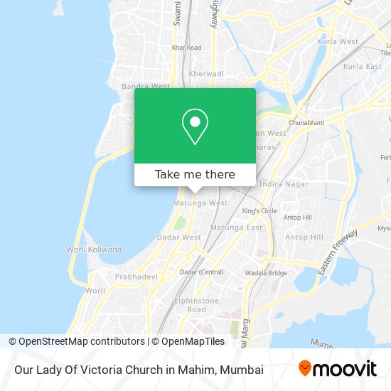 Our Lady Of Victoria Church in Mahim map