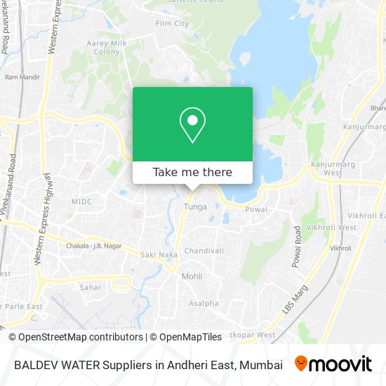 BALDEV WATER Suppliers in Andheri East map