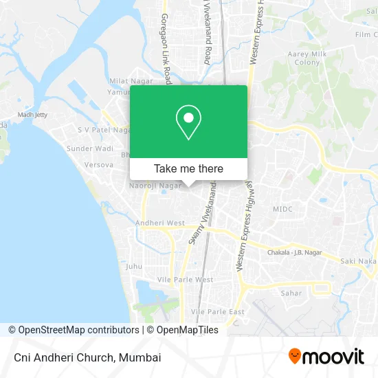 Cni Andheri Church map