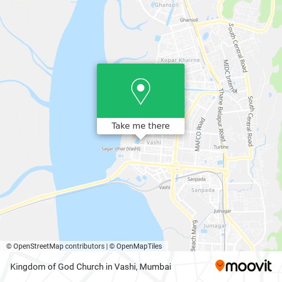 Kingdom of God Church in Vashi map