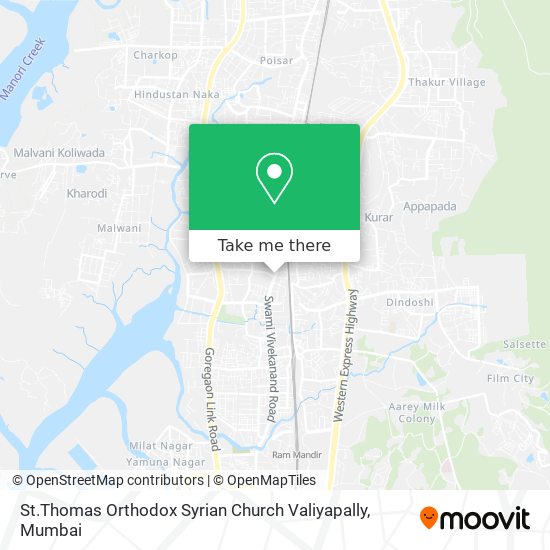 St.Thomas Orthodox Syrian Church Valiyapally map