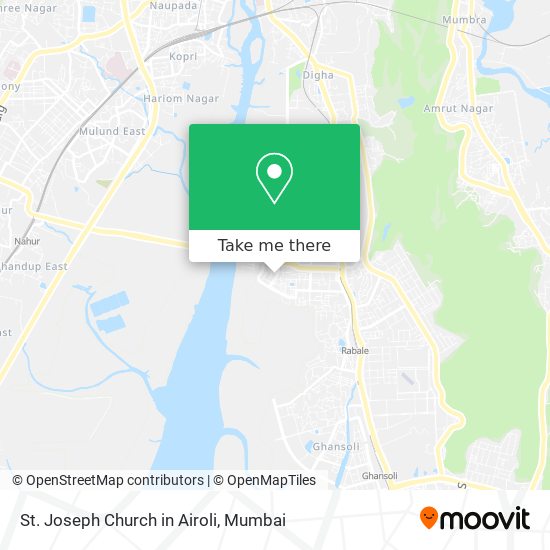 St. Joseph Church in Airoli map