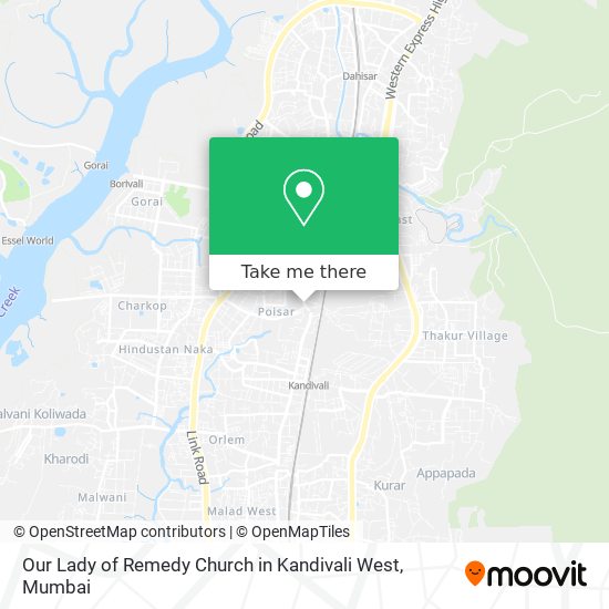 Our Lady of Remedy Church in Kandivali West map