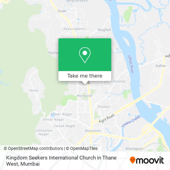 Kingdom Seekers International Church in Thane West map