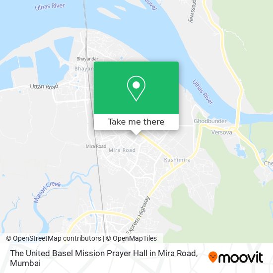 The United Basel Mission Prayer Hall in Mira Road map