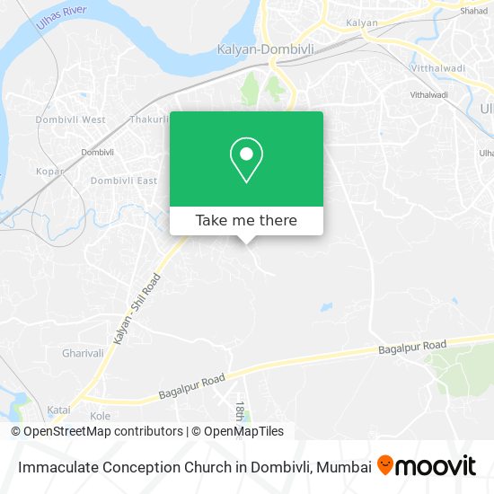 Immaculate Conception Church in Dombivli map