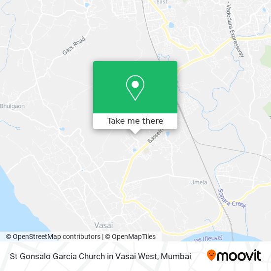 St Gonsalo Garcia Church in Vasai West map