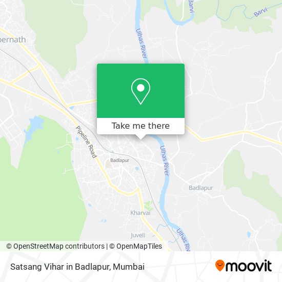 Satsang Vihar in Badlapur map