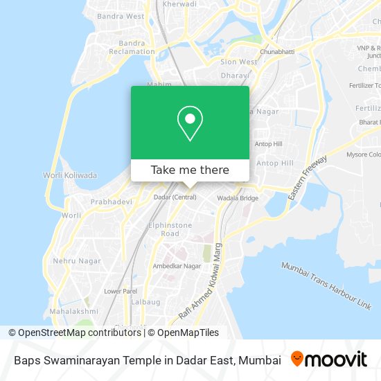 Baps Swaminarayan Temple in Dadar East map