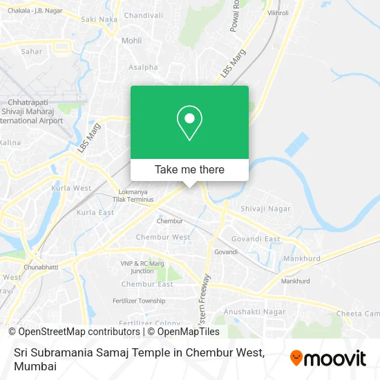 Sri Subramania Samaj Temple in Chembur West map