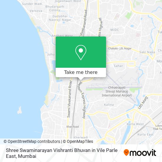 Shree Swaminarayan Vishranti Bhuvan in Vile Parle East map