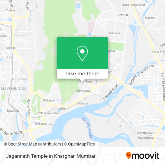 Jagannath Temple in Kharghar map