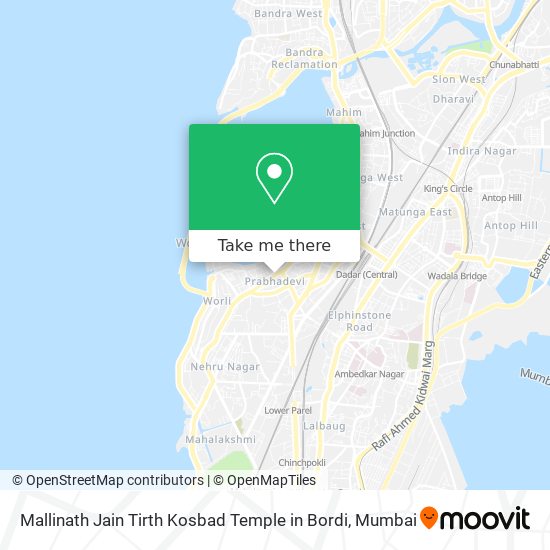 Mallinath Jain Tirth Kosbad Temple in Bordi map