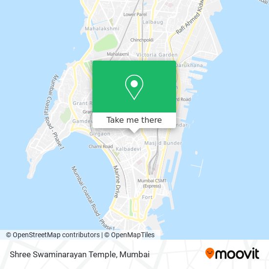 Shree Swaminarayan Temple map