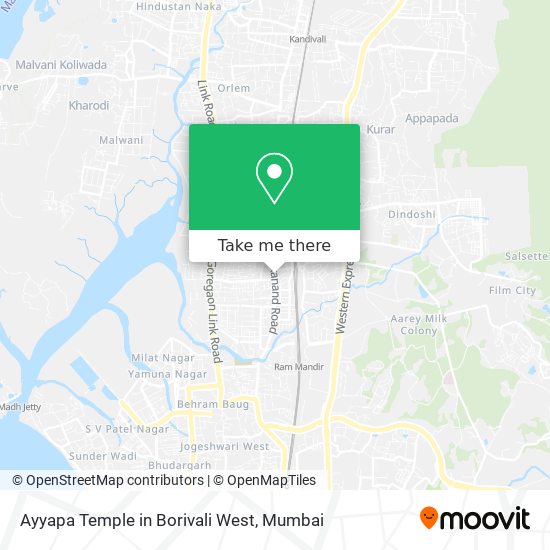 Ayyapa Temple in Borivali West map
