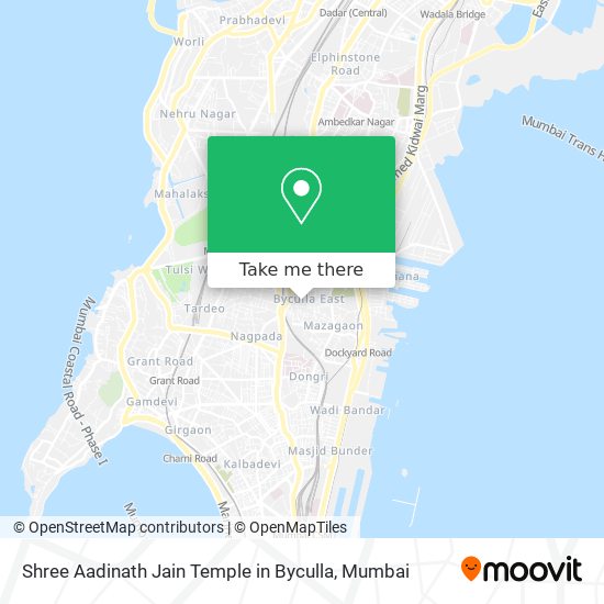 Shree Aadinath Jain Temple in Byculla map
