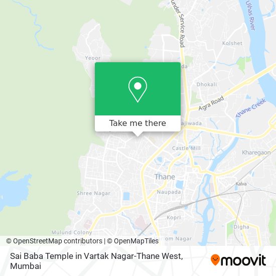 Sai Baba Temple in Vartak Nagar-Thane West map