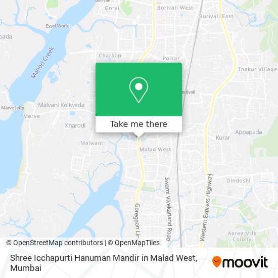 Shree Icchapurti Hanuman Mandir in Malad West map