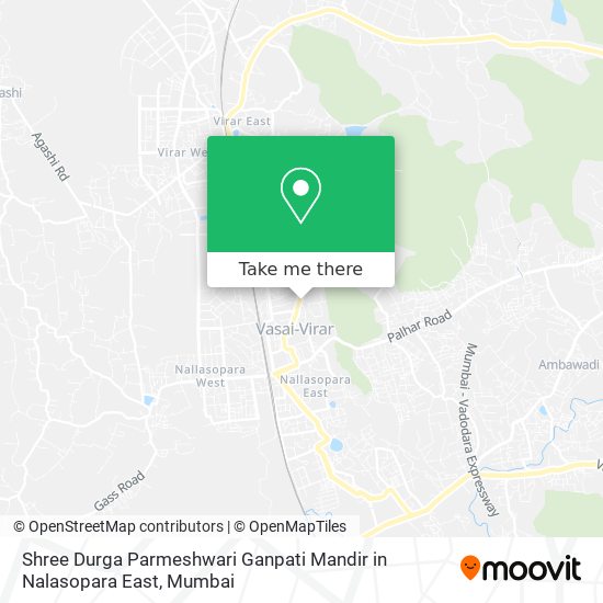 Shree Durga Parmeshwari Ganpati Mandir in Nalasopara East map