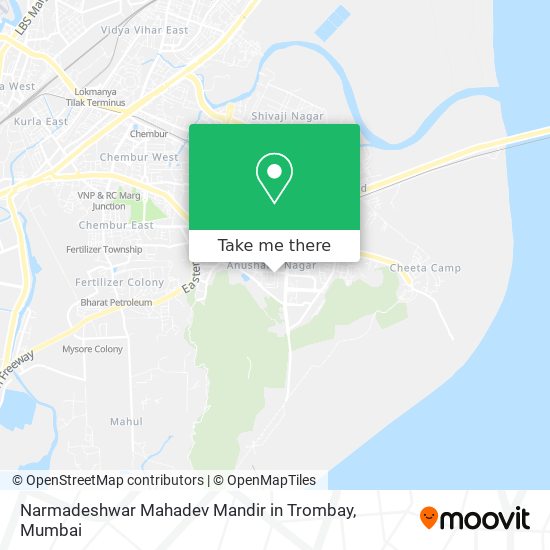 Narmadeshwar Mahadev Mandir in Trombay map