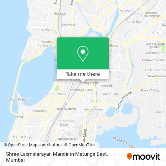 Shree Laxminarayan Mandir in Matunga East map