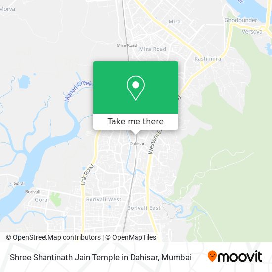 Shree Shantinath Jain Temple in Dahisar map