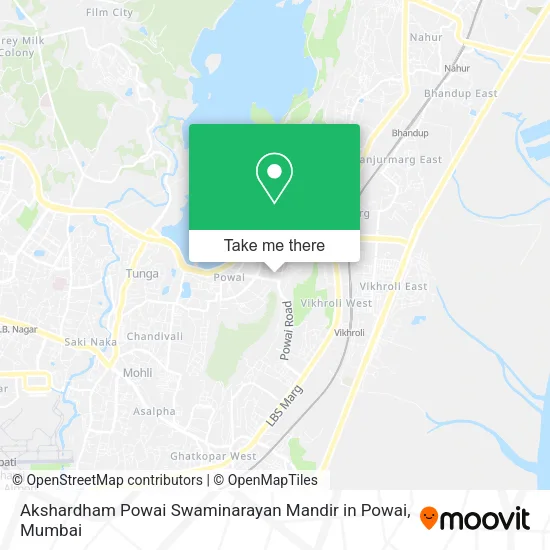 Akshardham Powai Swaminarayan Mandir in Powai map