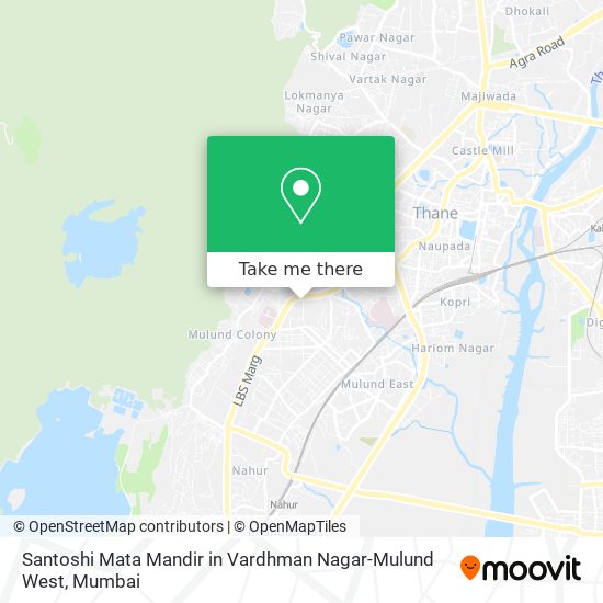 Santoshi Mata Mandir in Vardhman Nagar-Mulund West map