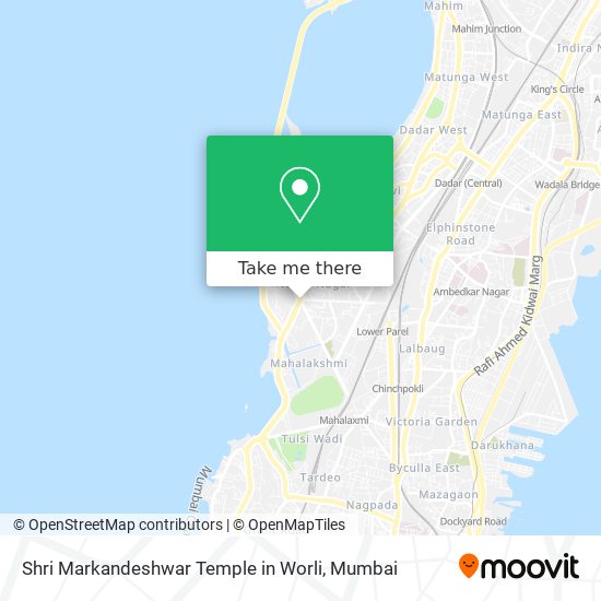 Shri Markandeshwar Temple in Worli map