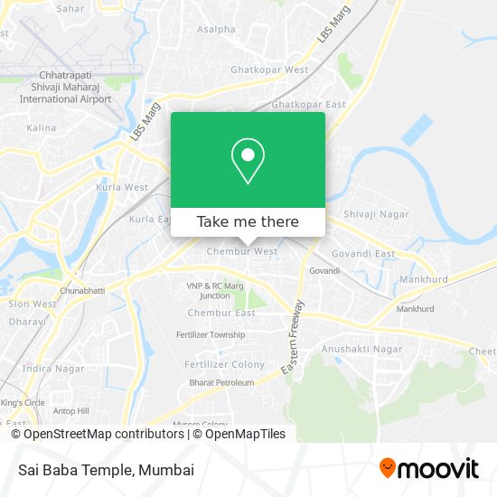 Sai Baba Temple map