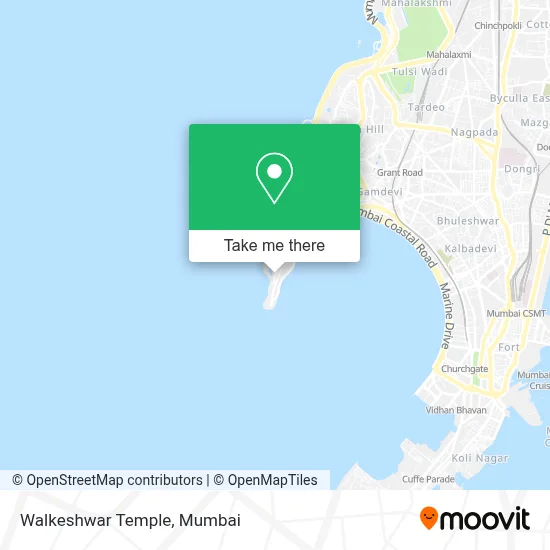 Walkeshwar Temple map