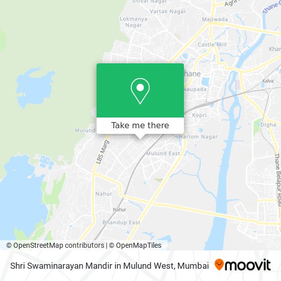 Shri Swaminarayan Mandir in Mulund West map